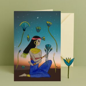 Blue Lotus Greeting Card
